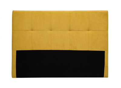 Cabecero de cama tejido efecto aterciopelado amarillo mostaza 160 cm CLOVIS